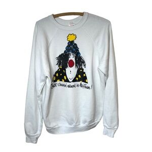 Vintage graphic crewneck sweatshirt clowning around in hip town retro 80s medium